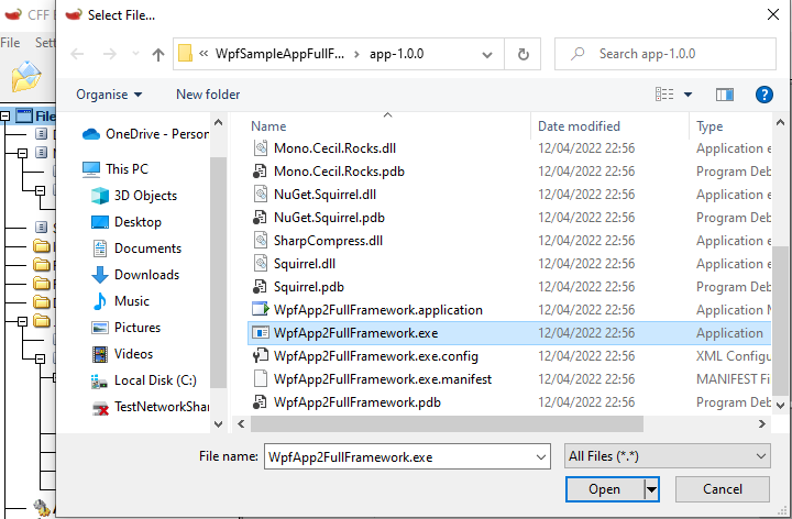 Select file