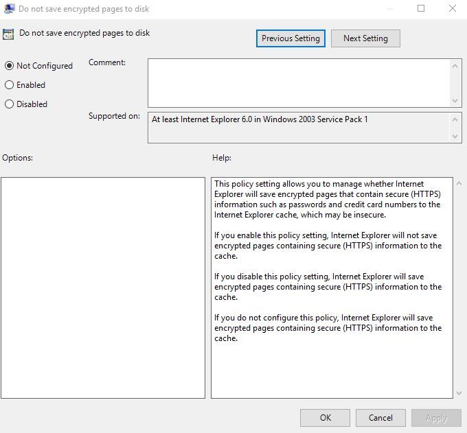Do Not Save Encrypted File To Disc Dialog